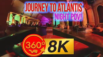 Unique Ride! Journey to Atlantis at SeaWorld Orlando in 360 VR 8K!