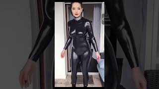 🖤 Black Silicone Catsuit ✨ #latexfashion