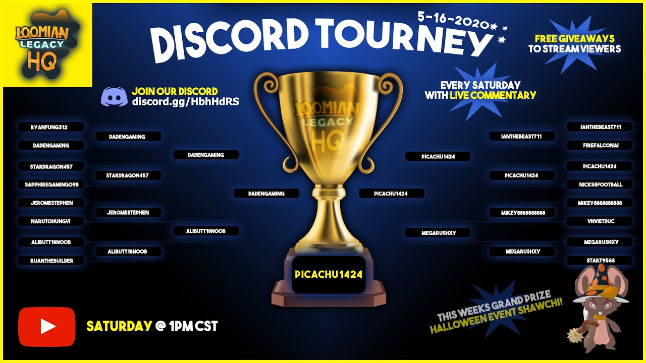 Loomian Legacy Saturday Discord Tournament 5 16 2020 Youtube