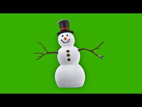 Snowman Green Screen Effects 4K UHD