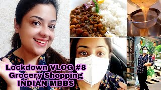 Lockdown Vlog #8 | Grocery Shopping , Channe Chawal & your Jiju's Voice over | INDIAN MBBS