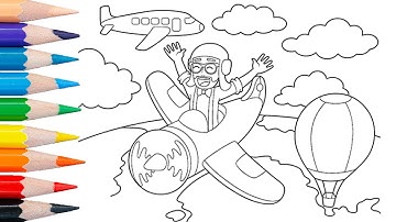 Blippi coloring page