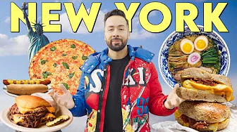 ULTIMATE Iconic New York Famous Foods Marathon - BEST Pizza, Bagels, Smash Burgers, Ramen, Tacos!