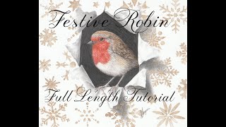 FULL LENGTH TUTORIAL Festive Fun 'Robin' Natural History Coloured Pencil Drawing with Linda Hampson