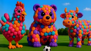 The mascot vibrato assistant Cow placed on the football field is popular, co-produced, and creative