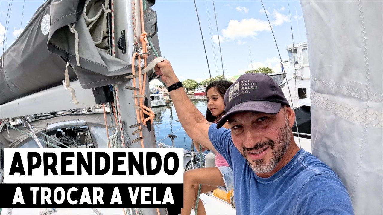 ⁣PEQUENAS manutenções GRANDES aprendizados!!! Começaram os trabalhos no veleiro.