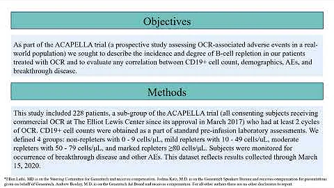 ACAPELLA: B-cell Repletion in Ocrelizumab-Treated Patients, Year Three Data