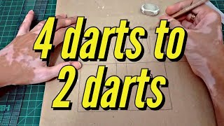 How to Convert 2 Dart Skirt to One Dart Skirt | Skirt Pattern Drafting | Sewing & Pattern Dratting