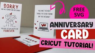 DIY Wedding Anniversary Card Ideas - Cricut Tutorial
