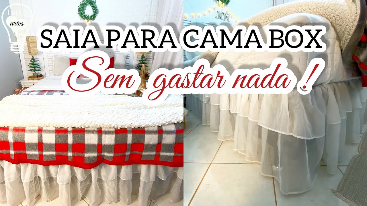 COMO FAZER UMA SAIA PARA CAMA BOX FÁCIL SEM GASTAR NADA!