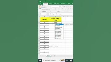 ExcelTutorial | Count Empty Cells with COUNTBLANK in Excel! 📊#ExcelTips #ExcelTricks #ExcelFunctions