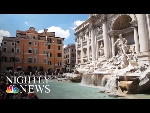 Rome’s Trevi Fountain Collects $1.5 Million In Coins For Charity | NBC Nightly News