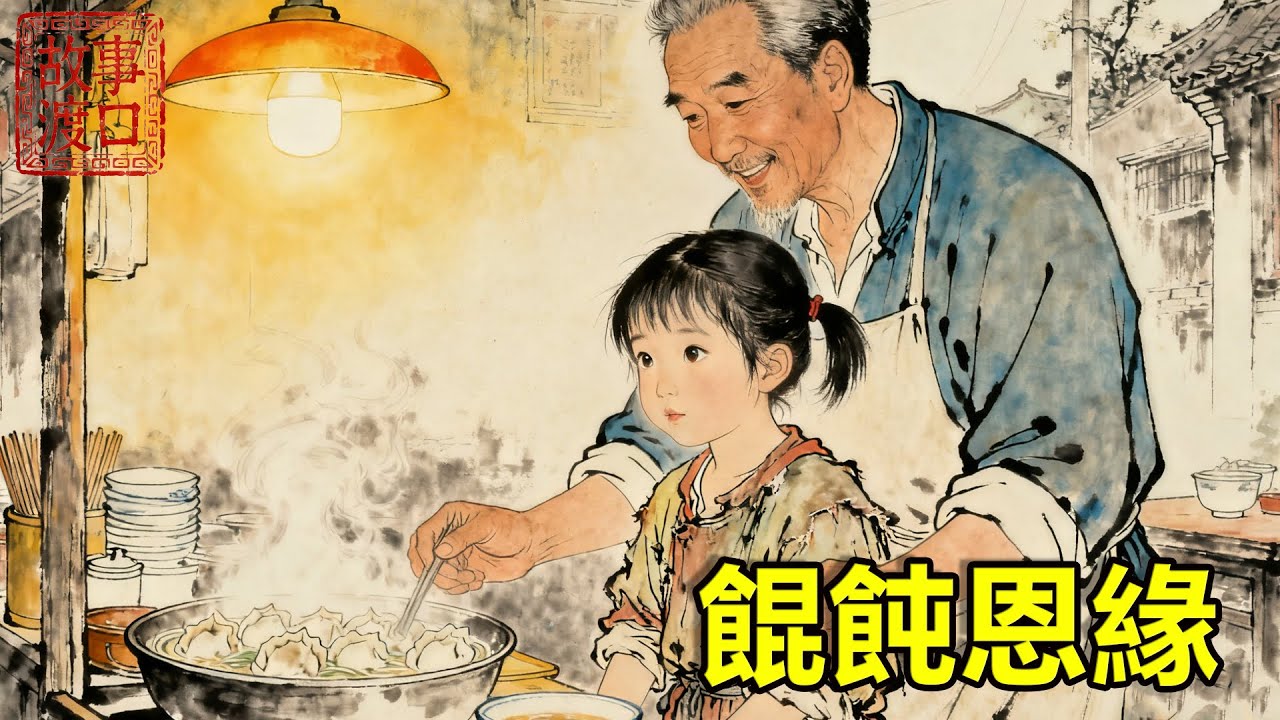 餛飩店老闆撿回5歲孤女，鄰居罵她撿回來個掃把星，一年後首富萬兩黃金感謝，鄰居傻眼了：掃把星警示首富千金【故事渡口】#民間故事 #故事分享 #故事