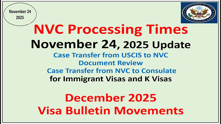 NVC Processing Times As of November 24, 2025 | December 2025 Visa Bulletin Movements