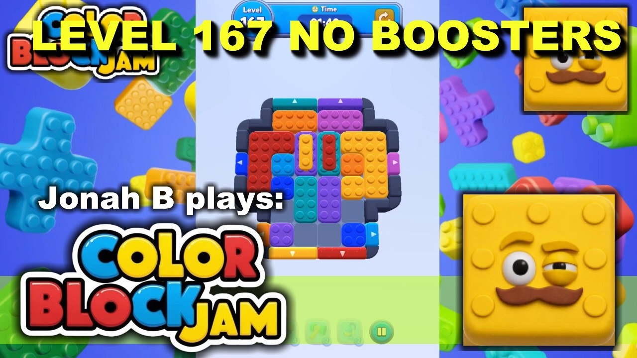 Color Block Jam Level 167 No Boosters - YouTube