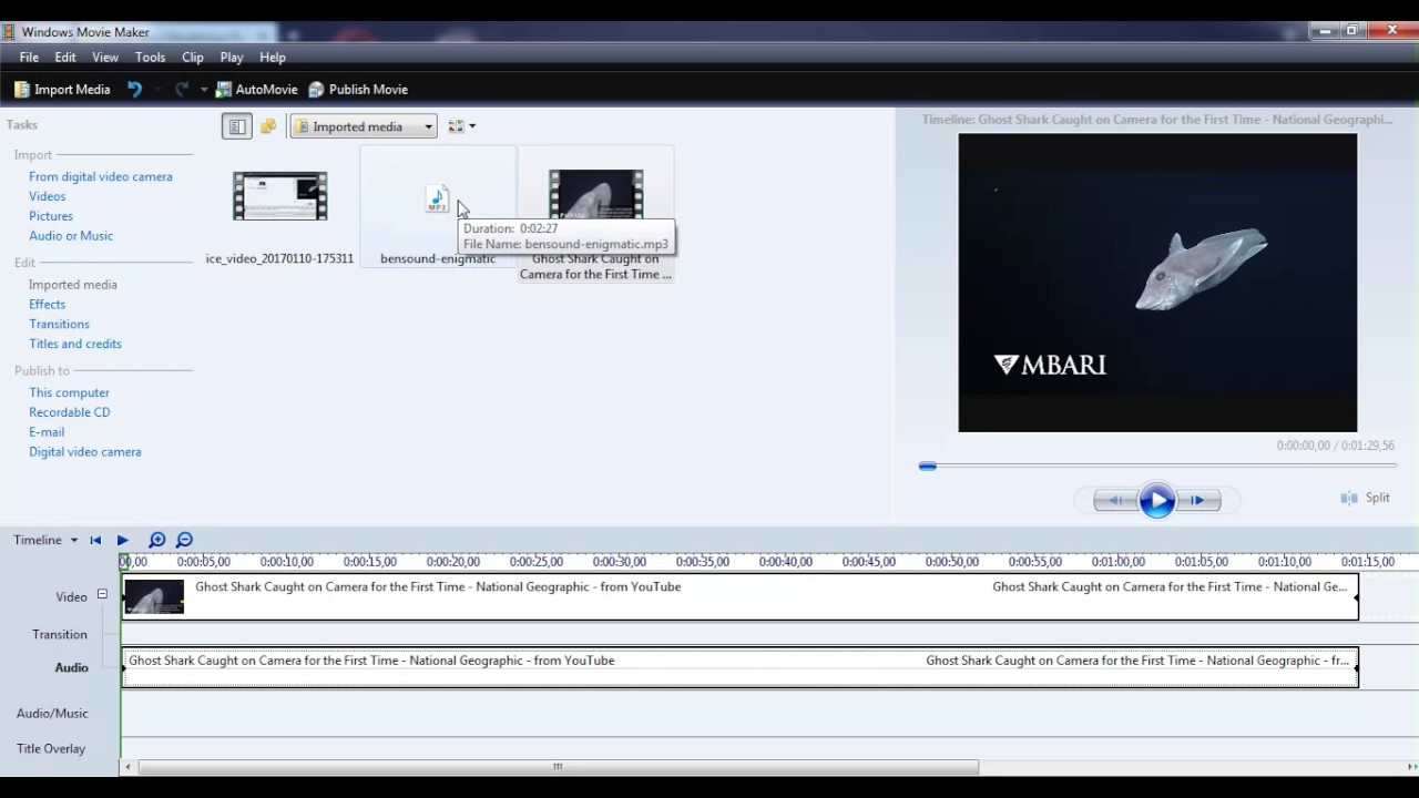 Remove sound from a video using Windows Movie Maker YouTube