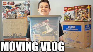 Moving my LEGO collection into my NEW HOUSE! (MandR Vlog)
