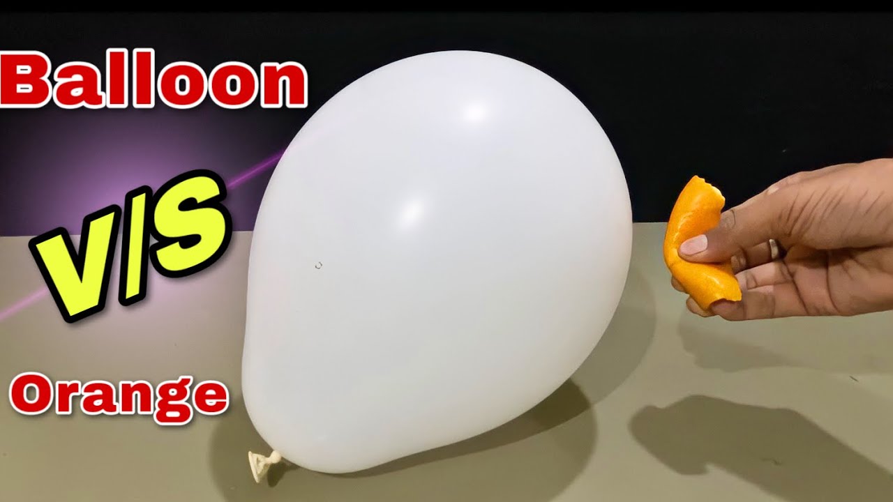 Pop a balloon with an orange peel! Simple science experiments!