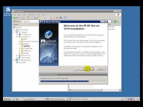 OSIsoft: Install PI AF Part 1: Install MS SQL, Install PI AF Server. v2010