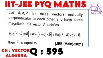 Let a, b, c be three vectors mutually perpendicular to each other and have same magnitude. If a