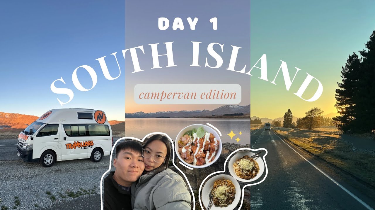 New Zealand Road Trip Day 1 | Campervan Adventures at Lake Tekapo & Aurora Australis