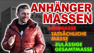 ANHÄNGER MASSEN l Tatsächliche Masse l Leermasse l Zulässige Masse l Einfach Erklärt!🚗✅ by A&G Fahrschul-Akademie GmbH 1,749 views 2 months ago 8 minutes, 4 seconds