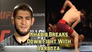 Khabib Nurmagomedov Breaks Down His Fight With Edson Barboza 😂👌🏽(UNSEEN)