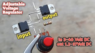 Simple!! Cara Membuat Alat Penurun Tegangan LM317,TIP41 || Adjustable Voltage Regulator