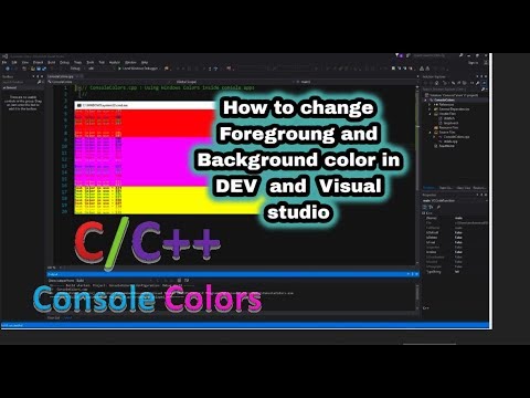 How to change Back-ground and fore-ground color in Microsoft Visual Studio and Dev.