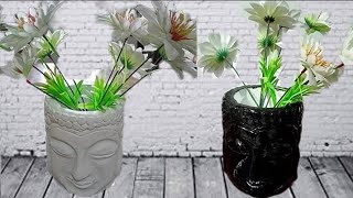 Amazing Flower Pot With White Cement