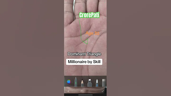 Rare sign on hand dominant triangle millionaire sign#palmistry #hand #palm #palmist #triangle #hand