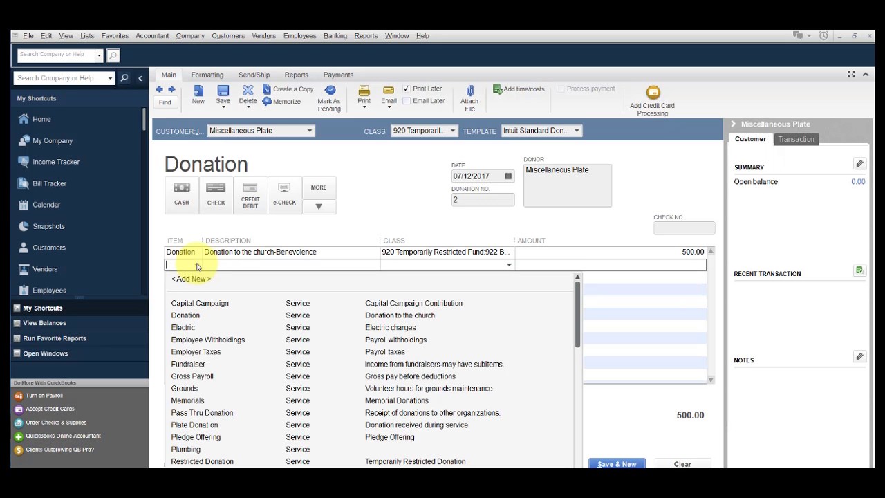 Quickbooks Hoa Chart Of Accounts