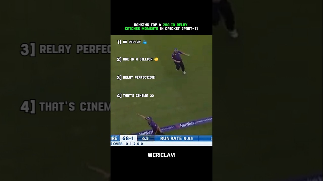 200 IQ Relay Catches In Cricket 🔥#shorts #cricket #cricketshorts @six7o