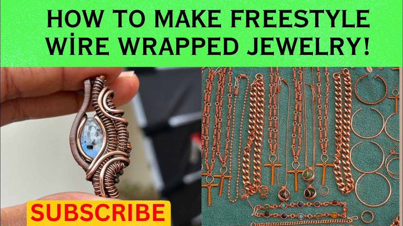 How to Freestyle Wire Wrap! The Basics ~ Using Crystals and Copper Wire - Handmade Jewelry Business!