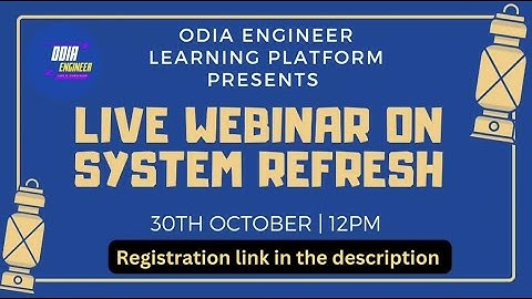 System Refresh Webinar on 30th October | Sunday | HANA | ORACLE | DB2 | MAXDB #sapbasis  #sap