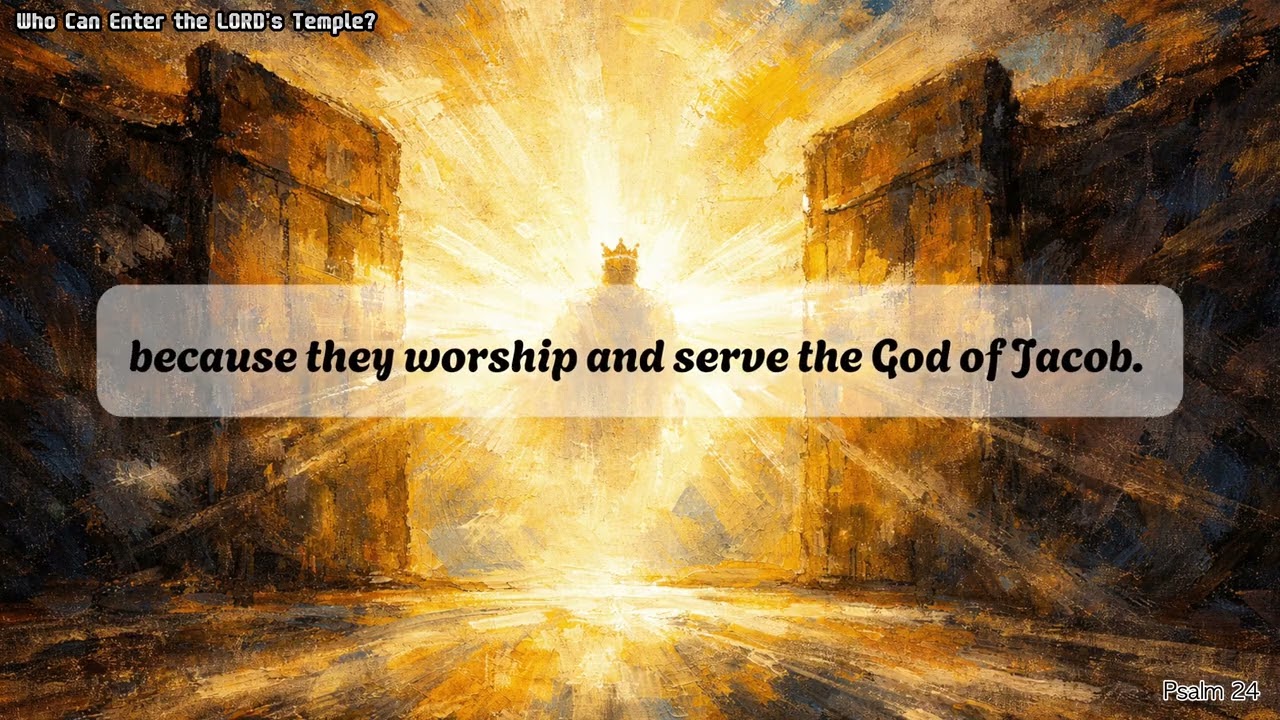 [ Praise God 2 ] Who Can Enter the LORD's Temple? (A psalm by David.) - Psalm 24