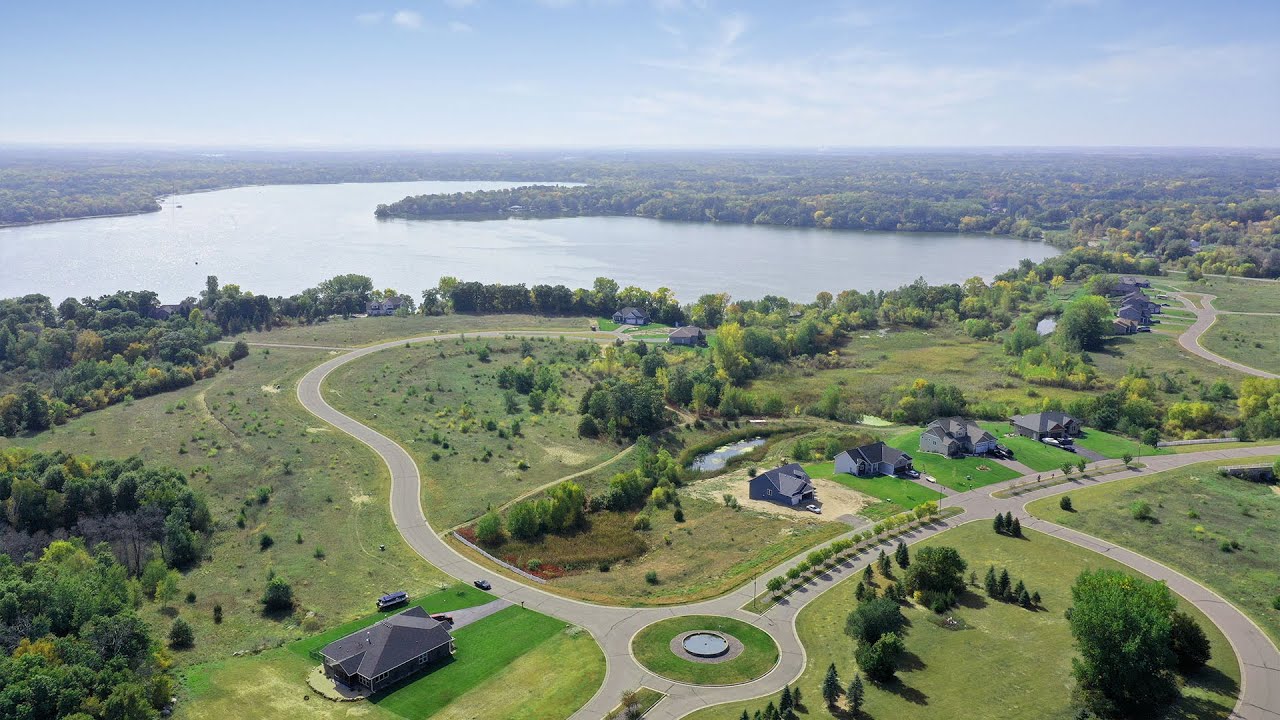 Shore of Eagle Lake Aerial Tour | New Homes in Big Lake, MN - YouTube