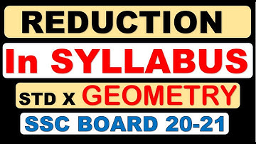 Syllabus Reduction | SSC Maharashtra Board | Class 10 | Geometry 2020-2021