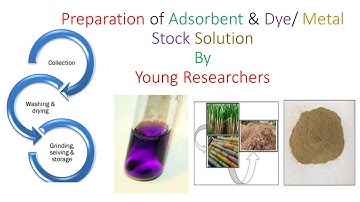 Adsorption|Part 6| Preparation of adsorbent & dye/ metal stock sslution | Research|Young Researchers