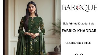 Baroque Khaadar 3 Pic With Bareeze Embroidered 2 Pic