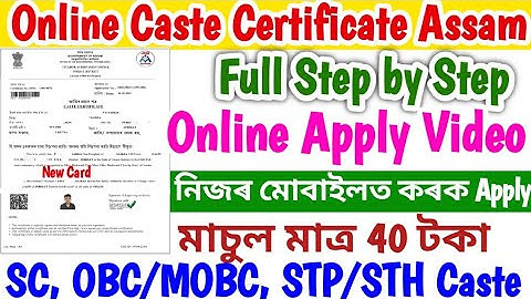 How to Apply Assam Online Caste Certificate// Full apply video Caste certificate sewasetu portal 