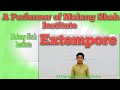 Extempore A Performer Of Malang Shah Institute Extempore A Performer Of Malang Shah Institute