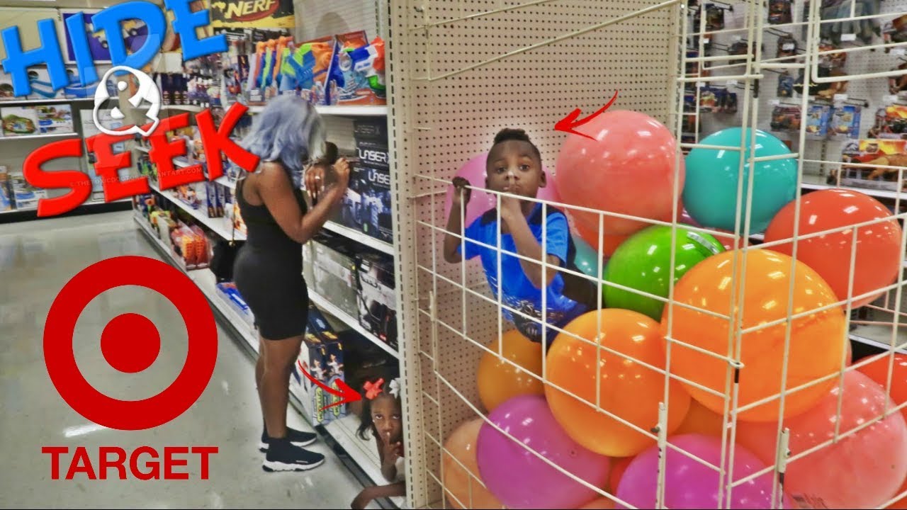 Funny Family Hide And Seek In Target - YouTube