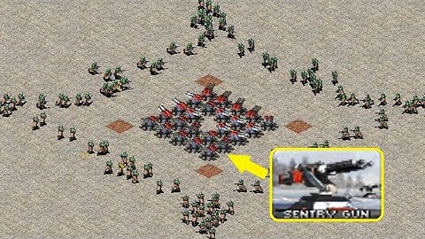 Conscripts vs Sentry Guns - Same Cost - Red Alert 2