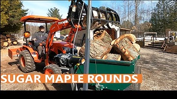 87 - Loading Firewood - Kubota LX2610 Compact Tractor