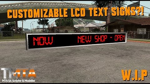 MTA:SA - Roleplay Shop & Business Scrolling LCD Signs W.I.P