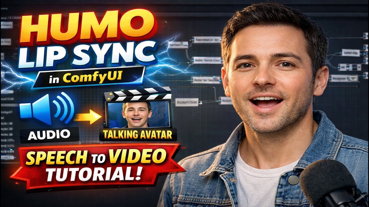 HUMO Lip Sync in ComfyUI | AI Talking Avatar & Speech to Video Tutorial ...
