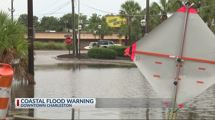 Second day of tidal floods and standing water in downtown Charleston.