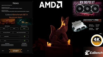 EzBench Unreal Engine 5 GPU Benchmark RX 9070 XT + Ryzen 9 7950x3d 2160p