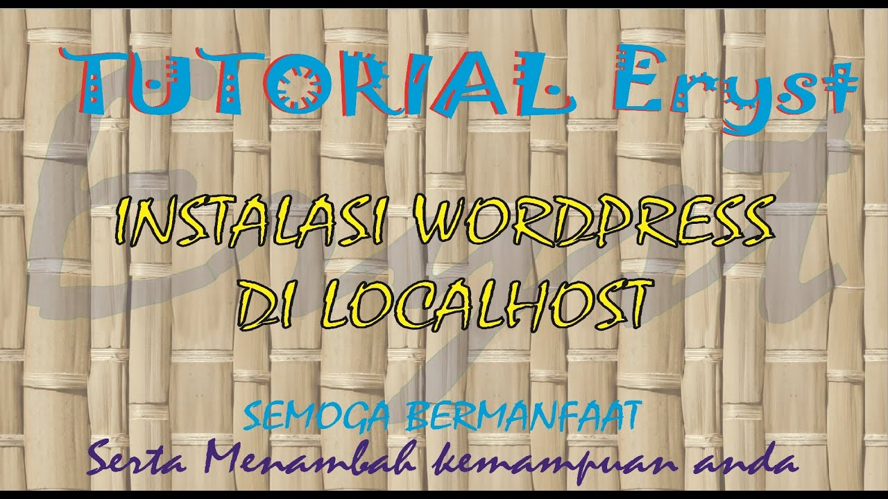 video Tutorial install wordpress - YouTube